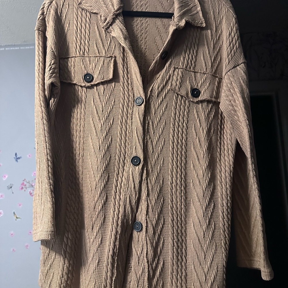 Women's Brown Cardigan Size Small - Picture 3 of 7